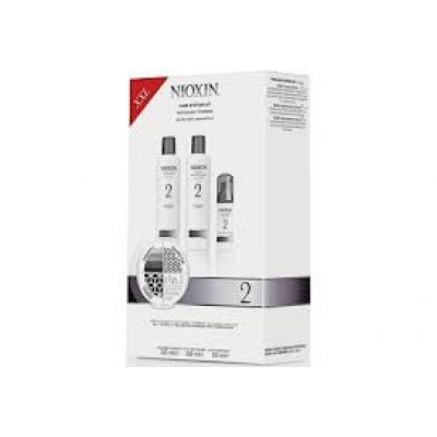 NIOXIN KIT (sis. shampoon 300ml, hoitoaineen 300 ml ja hiuspohjan hoidon 100 ml)  SYSTEM 2