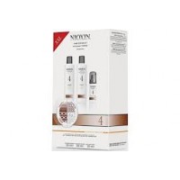 NIOXIN KIT (sis. shampoon 300ml, hoitoaineen 300 ml ja hiuspohjan hoidon 100 ml)  SYSTEM 4